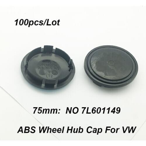100pcs 75mm 7L601149 Car Accessory Black/blue Wheel Hubcap Emblem Wheel Rim Center Cap For Passat B6 B7 CC MK5 MK6 Tiguan