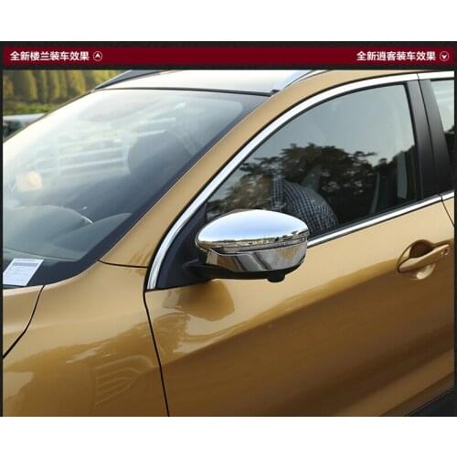 2Pcs ABS Chromed Side Door Rearview Mirror Cover Trims Car Accessories Fit For Nissan Qashqai 2016 2017