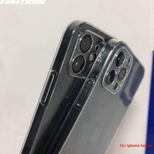 200pcs New 1mm Soft TPU shockproof Clear Case For iphone12 12pro 12mini Camera Protection Silicone Cover For iphone 12 pro Max
