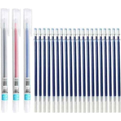 23pcs/Lot 0.5mm Office Gel Pen Refill Set Signature Pen Red Blue Black Refill Rod for Handles School Supplies Exam Stationery