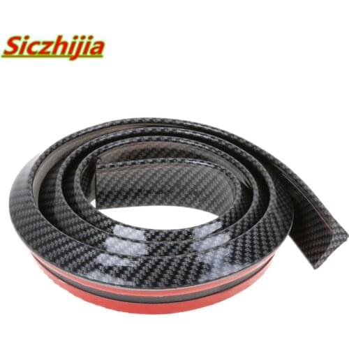 3D carbon fiber soft rubber black car rear spoiler for Peugeot 206 207 208 301 307 308 407 2008 3008 4008