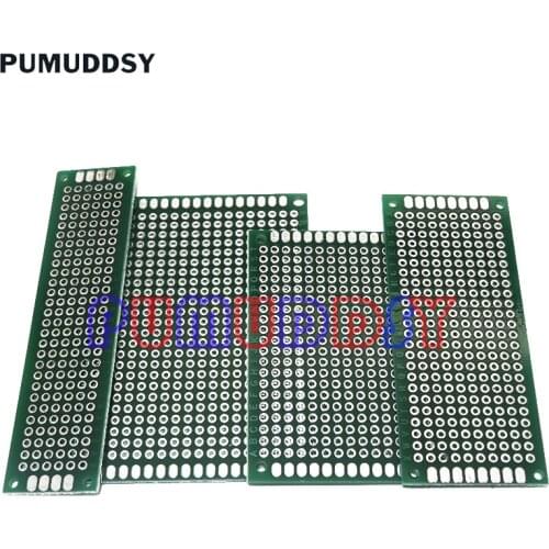 4PCS 5x7 4x6 3x7 2x8 Cm 5*7 4*6 3*7 2*8 Double Side Copper Prototype Pcb Universal Board Cave Plate Circuit Board PUMUDSY