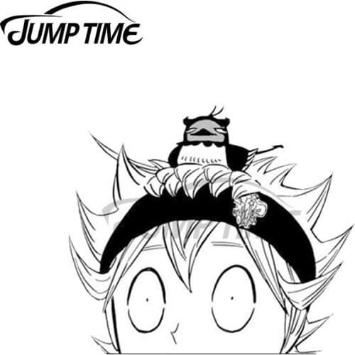 Jump Time 13 x 8.3cm For Funny Asta Comic Peeker Anime Car Graffiti Sticker Personality Decal Laptop Car Accessories Decor