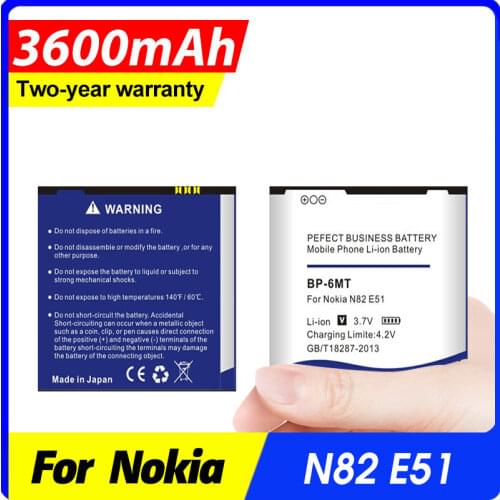 BP-6MT BP6MT / BP 6MT 3600mAh Smart Phone Replacement Battery For Nokia 6720C N81 N82 6720 E51 E51i