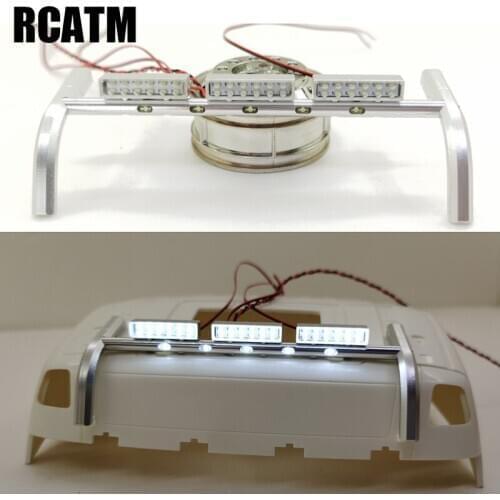 CNC Aluminum Alloy Dome Light Spotlight for 1/14 Tamiya RC Truck Car 56360 Volvo Scania Refit Upgrade