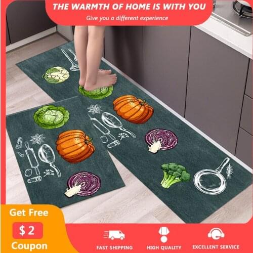 Long Kitchen Mat for Floor Cartoon Soft Rug Cartoon Anti-slip Doormats Absorbent Living Room Bedroom Belcony Entrance Area Rugs