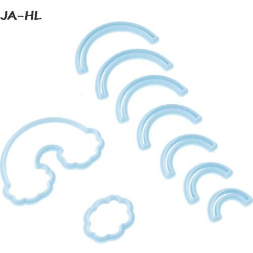 9cps/set 3D Printed Fondant Cookie Cutter Biscuit Mold Rainbow Cookie Cutter Custom Made For Cake Decorating Tools