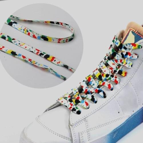 Gradient Flat Shoe laces Rainbow Shoelaces Lazy Shoe Lace Shoe Laces Tie-dyed Shoelace No Tie Shoelace Sneakers Flat Shoelaces