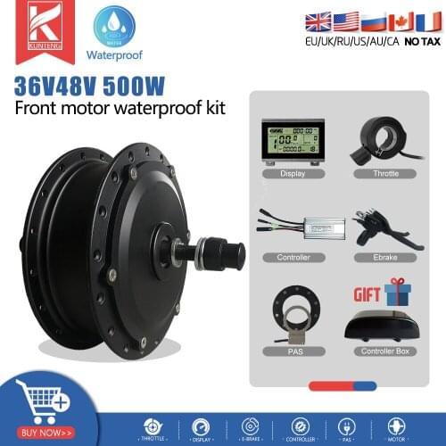 Electric Bicycle Conversion Kit 36V/48V 500W Front Hub Motor All Waterproof Connecter Plug For Electric Ebike Motor Kit