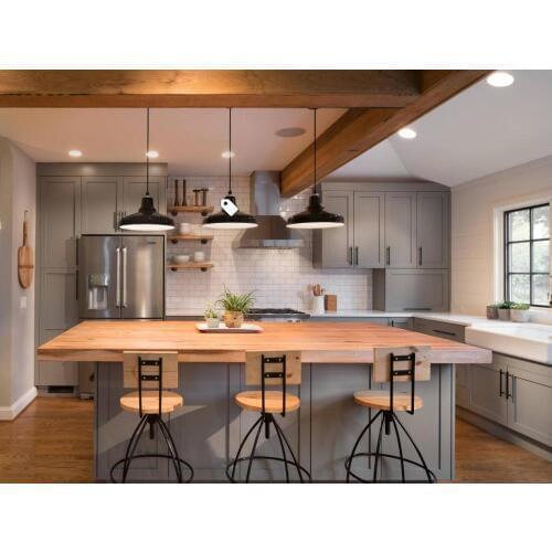 Solid wood kitchen cabinets grey kitchen furnitures solid timber door s2002