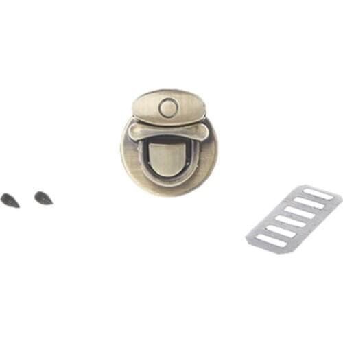 Metal Round Shape Clasp Turn Lock Twist Lock for DIY Handbag Bag Purse Hardware Q1FA