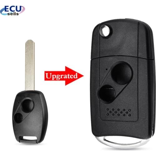 2 Button Modifed Folding Car Key Case Remote Key Shell Case For Honda CRV Civic Jazz 2006 2007 2008 2009 2010 2011