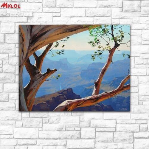 Wall Art Tree tough life Scenery painting Painting For Living Room Home Decoration Oil Painting On Canvas Wall Painting no fram