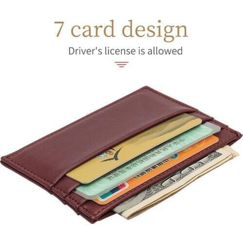 New Credit Card Holder Cover Orange peel Pattern Bank Card Package Coin Bag Card Holder Travel Leather Men Wallets Women