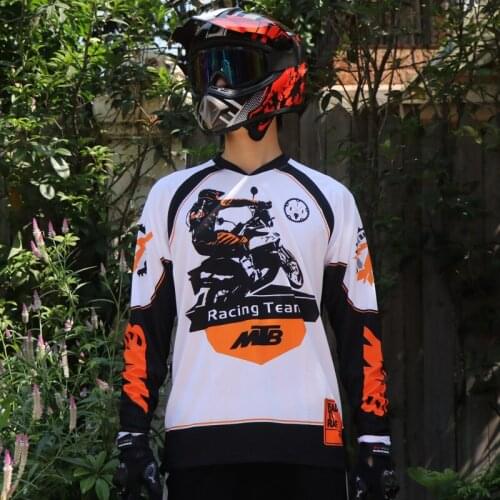 MTB New RPET Sports Clothing Bicycle Downhill Jjersey Fitness Long Sleeve Motorcycle Jersey Motocross Racing Riding Jersey Tops