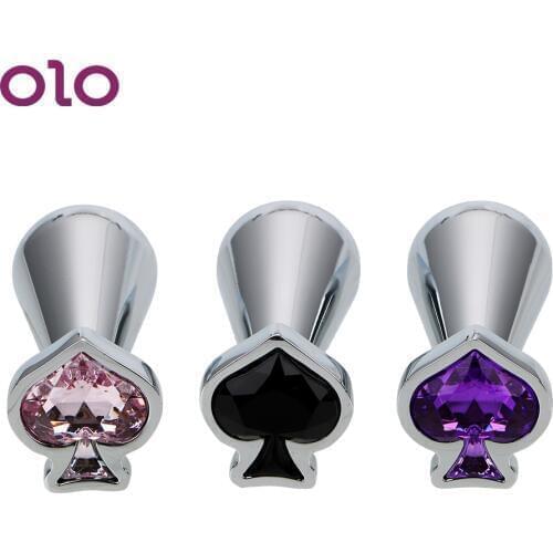 OLO Prostate Massager Jewelry Metal Butt Plug Anal Plug Anal Beads Anal Toys Sex Toys For Woman Men Gay Adult Products