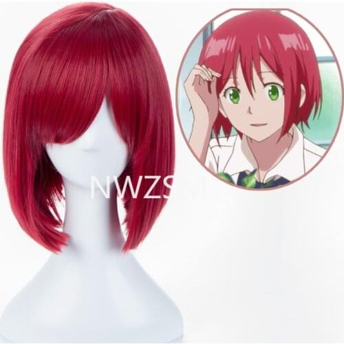 Danganronpa V3 Killing Harmony Yumeno Himiko Red Short Wig Cosplay Costume Dangan Ronpa Heat Resistant Hair Women Party Wigs