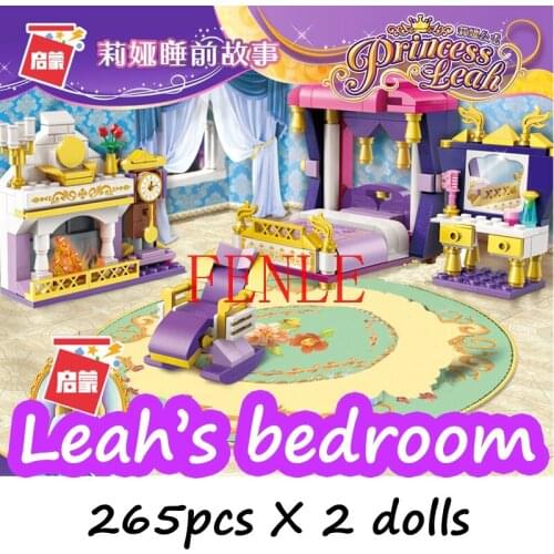 Enlighten Building Block Girls Friends Princess Leah Bedchamber 2 Figures 269pcs Educational Bricks Toy For Girl Gift-No Box