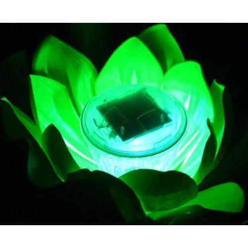 10pcs LED Solar Lotus Water Lantern Waterproof Float Light LED Floating Yard Pond Garden Pool Wishing Night Light ZA5596