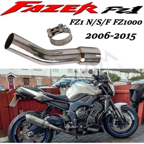 Exhaust Slip On For YAMAHA FZ1 N S F FZAER FZ1N FZ1000 ZX1000 2005 To 2016 Motorcycle Exhaust Escape Muffler Middle Link Pipe