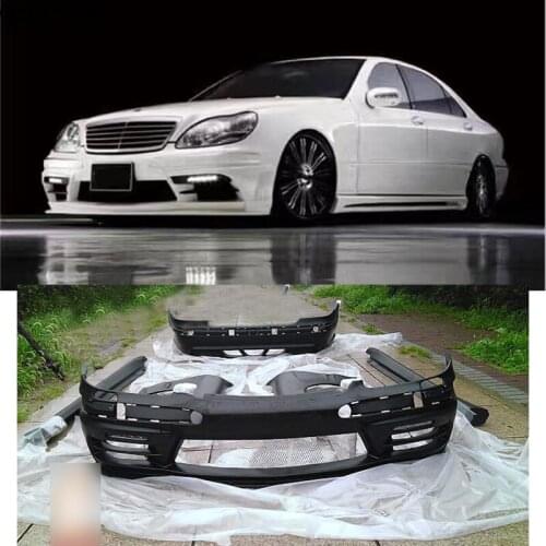 W220 S320 S350 Car body kit FRP Unpainted front Rear bumper Side skirts for Mercedes Benz W220 S500 WALD BODY KIT 01-05