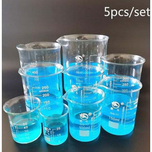 1set Borosilicate Glass Beaker Heat-resist Labware Beaker Laboratory Equipment
