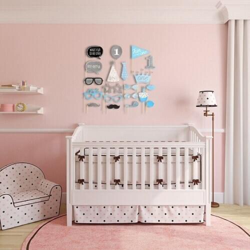 1 Set Boys Girls Cartoon Party Banner Kid One Year Old Birthday Party Decor Take Photo Tools Kids Children Photo Props