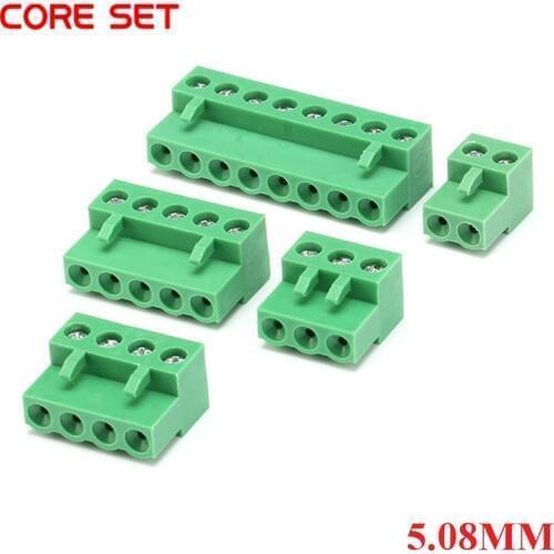 5Pcs/Lot HT5.08 2P/3P/4P/5P/8P Pluggable Through Hole Terminal 300V 10A KF2EDGK 5.08mm pitch PCB connector screw terminal block