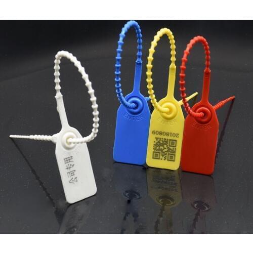 500pcs Disposable Anti-counterfeit Anti-tamper Bag Shoes Buckle Plastic Seal Tag Seal Padlock Tag Cable Ties