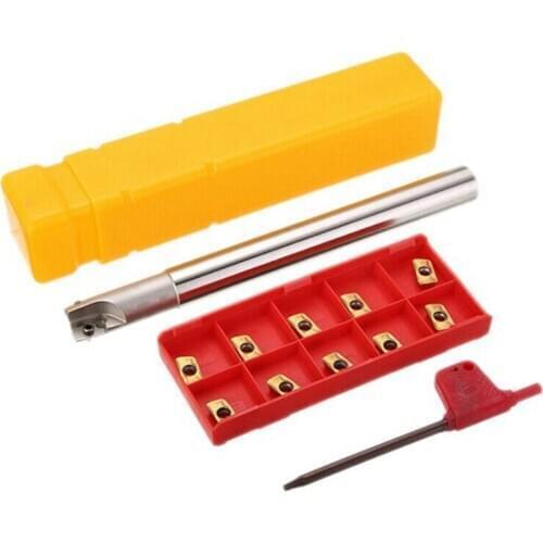 Bap 300R C16-16-150 Milling Cutter Tool Holder 12 x 130mm + 10Pcs Apmt1135Pder Inserts + Wrench for Cnc Milling Machine
