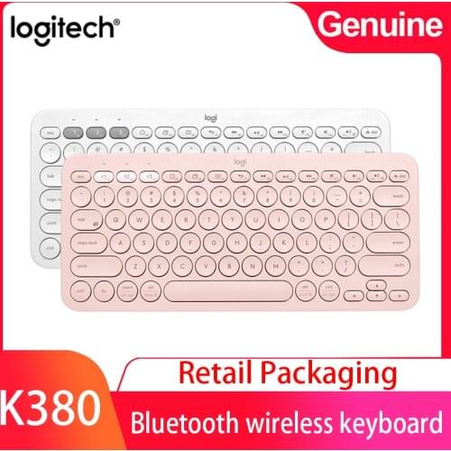 Logitech K380 Bluetooth Wireless Keyboard Portable Ultra Thin Mini Mute Multi-Device Keyboards For PC Laptop Tablet Android IOS