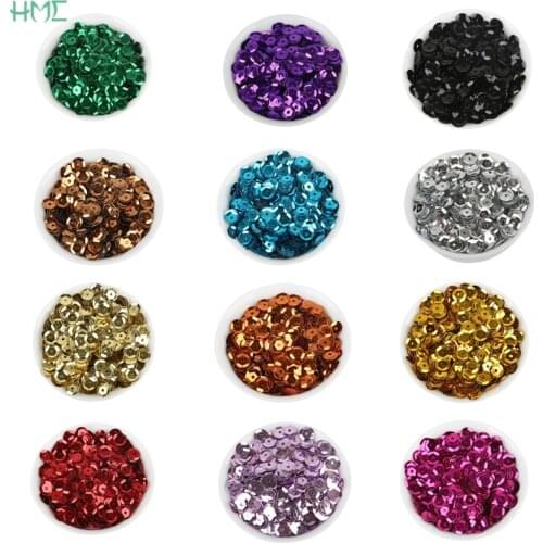 1200pcs 6mm Shiny Silver Color Metallic Cup Sequin for DIY Home & Wedding Decoration Craft Jewelry Making Base Beads Spacers