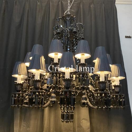 Baccarat ZENITH BLACK CHANDELIER 24 Light with Shades