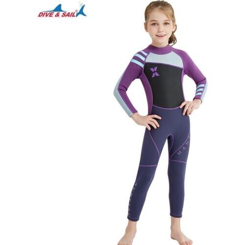 Childrens Diving Suit 2.5 Size One-piece Womens Diving Suit Warm Snorkeling Surfing Jellyfish Clothing Winter Swim