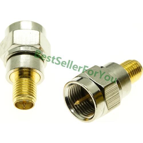 F Male Plug To RPSMA Connector RP-SMA Connector Female Jack RF Coaxial Adapter Connector Converter