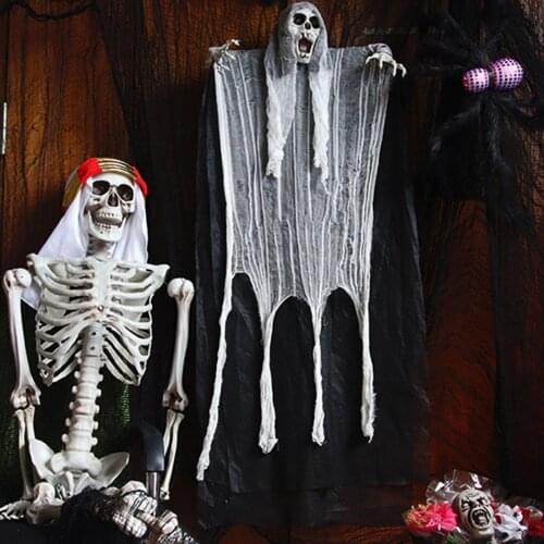 Halloween Hanging Skull Head Ghost Haunted House Escape Horror Props Ornament Halloween Party Decorations for Home Terror Scary