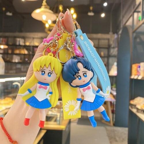 Creative Cartoon Sailor Moon Girl Heart Keychain Lady Bag Bag Charm Korean Sailor Moon Students Wholesale