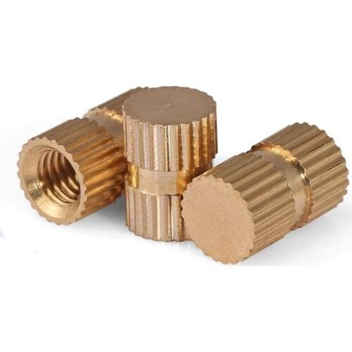 M3 M4 M5 M8 blind hole single pass B type embedded part injection molded inlay knurled copper nut