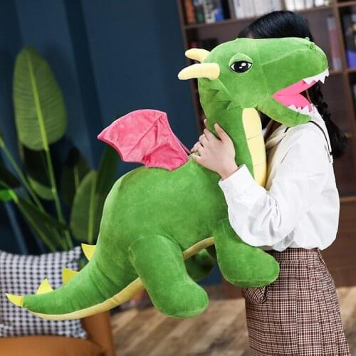 60/80cm Cute Dinosaur Plush Doll Cartoon Stuffed Animal Dino Toy for Kid Baby Doll Pillow Soft Sleep Pillow Boy Christmas Gift