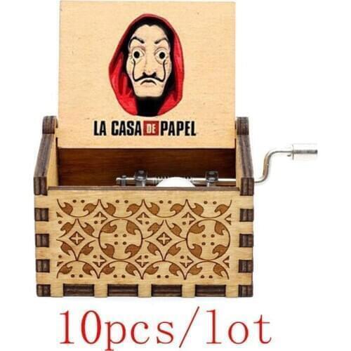 10pcs Unique Print Bella Ciao Music Box Musical Box Music Theme Caixa De Musica A Birthday Fans Present Cosplay Gift Large Stock