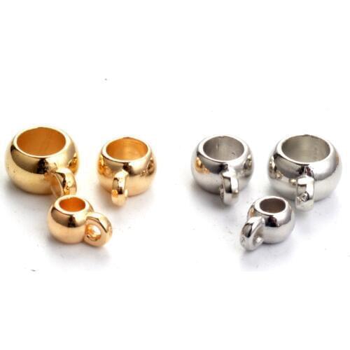 New Arrival Plastic CCB Bail Beads Gold/Rhodium/Gunmetal Plated Pendant Clip Clasp Beads For Necklace Bracelet Jewlery Making