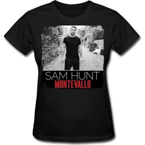 Womens Montevallo Sam Hunt New Fashion Tops Poster T-Shirts Black Classical Tee
