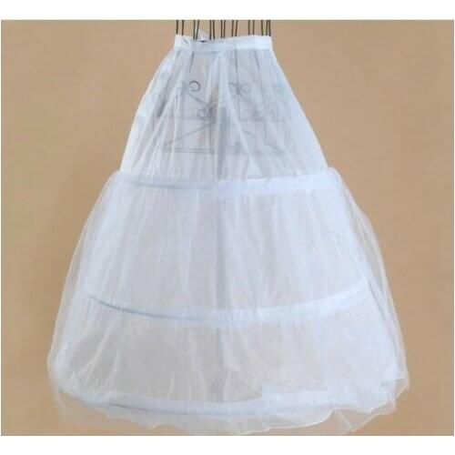 One Size Crinoline Hoop Petticoat 3 Tyre Rings Tulle White Underskirt 2022