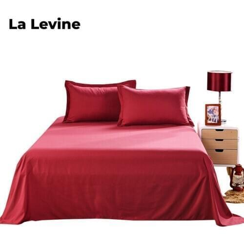 Solid Color Bedsheets Soft Comfortable Hygroscopic Breathable Hotel Home Textile Bedding Coverlet Flat Sheet for Adult Women Men