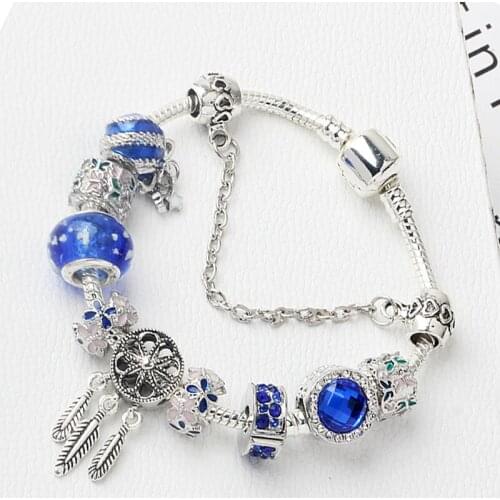 PandoraCharms silver 925 original bracelet Charm Bead Pendant Spacer Clip Charms Rose Gold Fit Bracelets for Women DIY Jewelry