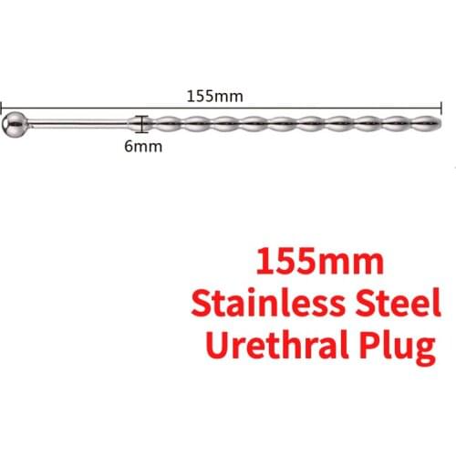 Urethral Sounds Dilators Metal Penis Plug Stainless Steel Beads Sounding Urethra Stimulation Gay Sex Toys Penis Rods for Men