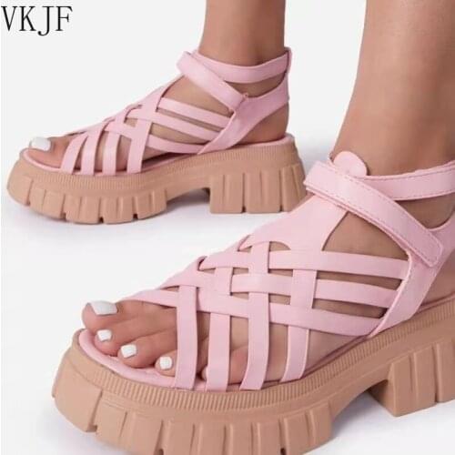 Brand Design Women Sandals Zipper Platform Buckles 2021 Fashion Casual Women Sandals Summer Wedges Sandalias Mujer