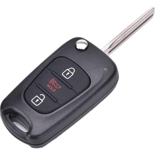 3Buttons Remote Folding Flip Key Case Fob Shell For KIA Soul Rondo Sportage
