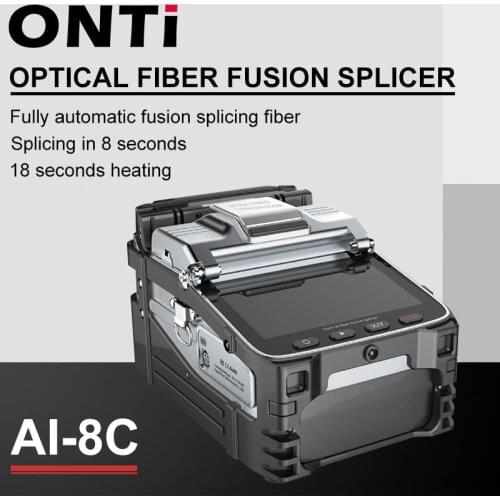 AI-8C FTTH Fiber Optic Welding Splicing Machine Optical Fiber Fusion Splicer Automatic Intelligent