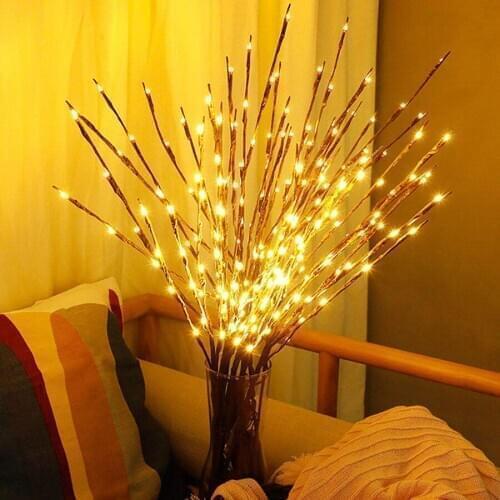 LED Willow Branch Lamp Rose Simulation Orchid Branch Lights Tall Vase Filler Willow Twig Lighted Branch For Home Decoration
